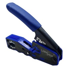 LAN Star EZ穿透式水晶頭網路工具鉗 適用於PASS連接器 8P專用 LS-68P, 藍色, 13.5cm, 1個