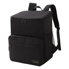 Ez2mk G14 露營野餐外帶保溫保冷大容量後揹包, 黑色, 23L