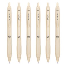 자바펜 제트라인 biz 빈티지 펜 0.7mm, 베이지, 6개