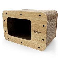 PRIMEOW 改過遷善 貓咪產品 電視貓抓板 + 貓薄荷套組, 1套, 胡桃木