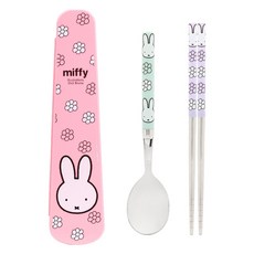 릴팡 미피 주니어 슬림 진공 스텐 수저 세트 MF8852, 혼합색상, 숟가락 + 젓가락 + 케이스, 1세트