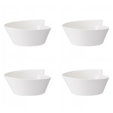 Villeroy&Boch New Wave 碗 600ml, 白色, 4個