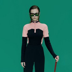 TAZE 女款 Hey 修身半拉鍊羅紋上衣