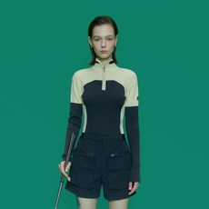 TAZE 女款 Hey 修身半拉鍊羅紋上衣