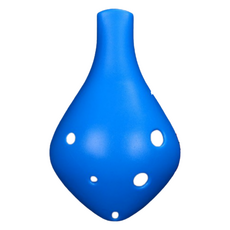 JK 高品質初學者用防碎6孔中音C調陶笛全配組, 1套, 單一商品, 長吹嘴 藍色