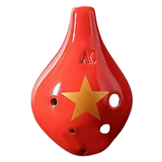 JK 繁星夜空 6孔中音C調陶笛, 短吹嘴(紅星), 單一商品, 1個