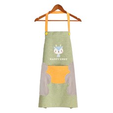 순잠 해피엔드 홈 다용도 앞치마, 그린, 1개