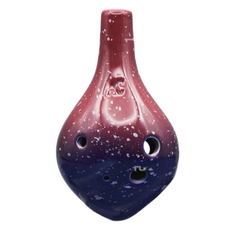 JK 繁星夜空 6孔中音C調陶笛, 長吹嘴(酒紅色), 單一商品, 1個