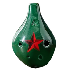 JK 繁星夜空 6孔中音C調陶笛, 短吹嘴(綠星), 單一商品, 1個