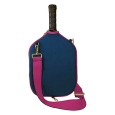 미소로운 네오프렌 크로스 포켓 탁구라켓 가방, 네이비, 1개