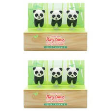 your Candle 動物生日派對蠟燭 熊貓 3入組, 2套, 混合顏色