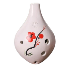 JK 6孔中音C調化石陶笛, 短吹嘴(一枝梅), 單一商品, 1個