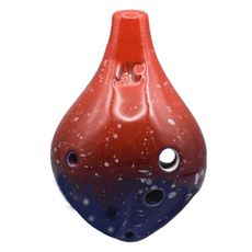 JK 繁星夜空 6孔中音C調陶笛, 短吹嘴(楓葉紅), 單一商品, 1個