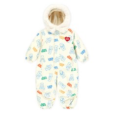 Care Bears 童款Color系列滿版小熊印花絨毛帽滑雪連身衣