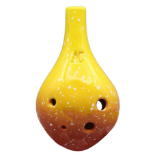 JK 繁星夜空 6孔中音C調陶笛, 長吹嘴(橘色), 單一商品, 1個