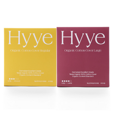 Hyye 有機純棉表層蝶翼衛生棉 中型 14片 + 大型 12片 套組, 1套, 中型 + 大型