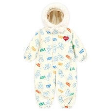 Care Bears 童款繽紛滿版小熊印花絨毛帽滑雪連身衣