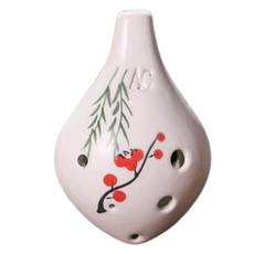 JK 6孔中音C調化石陶笛, 短吹嘴(山楂樹), 單一商品, 1個