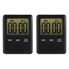 IYES 磁吸式數位烹飪料理計時器, 黑色, 2個