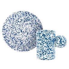 달마시안 점박이 브런치 머그 + 원형접시 M 1인 세트 2p, 블루, 머그 + 접시, 1세트