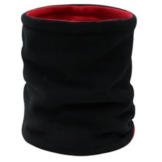 INCONTRO 可翻轉雙面刷毛保暖圍脖, 1個, 黑色 + 紅色