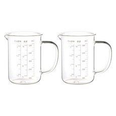 더나인 밀리온스 내열유리 계량컵, 500ml, 2개