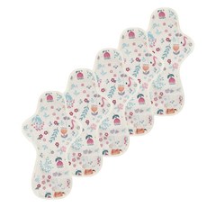 이채 플라워 일체형 면생리대 화이트코이, 5개, 1개입, 오버나이트