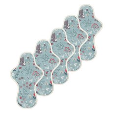 이채 플라워 일체형 면생리대 블루코이, 5개, 1개입, 대형