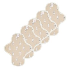 eechae 花朵一體成型棉質衛生棉 米色, 5個, 1入, 小型