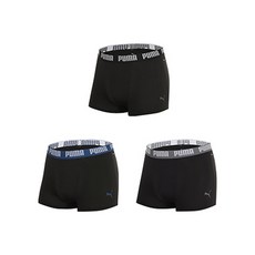 PUMA BODYWEAR 男性用透氣全網眼立體圖案平口褲3件組