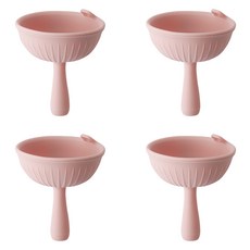 이지실리 실리콘 다용도 접이식 깔때기, 핑크, 4개