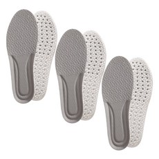 쓰리썬 蓬鬆舒適柔軟鞋墊 左右腳適用 3雙組 灰色, 1套