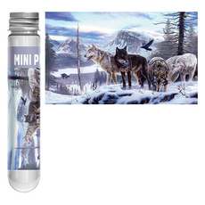 裝在試管中的迷你小屋困難拼圖, 150件, 1個, 狼