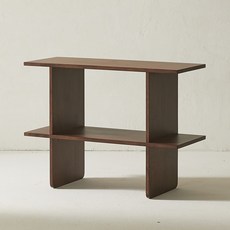 퍼피노 빌리 원목 모듈 책장 850 방문설치, 다크브라운, 2단