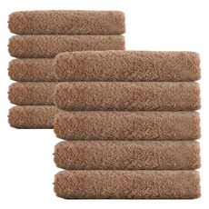 Dr. Cotton 頂級高級毛巾 200g 40支精梳棉, 10個, 摩卡棕