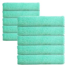 Dr. Cotton 頂級高級毛巾 200g 40支精梳棉, 10個, 薄荷綠