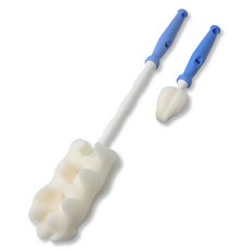 베이비베어 국내 제조 엠보 일자솔 + 젖꼭지솔 세트, 블루, 1세트