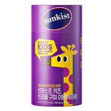 Sunkist 香吉士 孩童鈣&鋅&維他命軟糖 240g, 1盒, 60個
