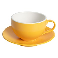 Mua 家居咖啡館卡布奇諾杯 M 250ml + 杯盤組, 1套, 黃色