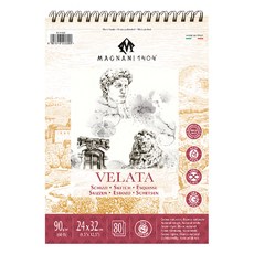 마그나니 벨라타 20 코튼 상단 스프링 스케치북 90g, 1개, 80매, 24 x 32 cm