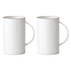 kamome kitchen O-reut 素色長馬克杯 460ml, 白色, 2個