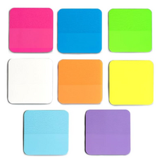 Rota 透明防水彩虹色便利貼8種套組, 1套, 320入