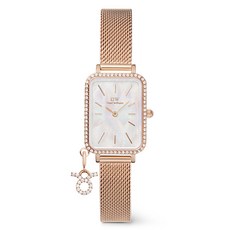 다니엘웰링턴 QUADRO CRYSTAL ZODIAC MELROSE 조디악 패션 메탈시계 + 황소자리 팬던트 패키지