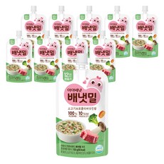 배냇밀 이유식 완료기 소고기브로콜리버섯진밥, 100g, 10개, 혼합맛(소고기/브로콜리/버섯)