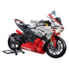 Prand 積木摩托車 RAPID 組裝玩具技術相容於 PB672104, 混合色, 1個