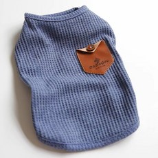 Coco studio 狗狗簡約口袋背心, 藍色, 1個