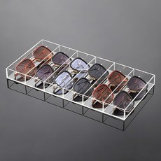 Winprice 壓克力眼鏡盒收納盒 6層開放式, 1個, 透明