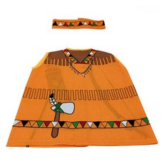 Meumong 兒童角色扮演服 印地安服裝 + 頭帶組, 1套, 混合顏色