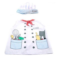 Mmong 兒童角色扮演服裝 + 帽子套組, 1個, 廚師