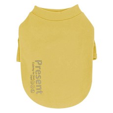 파스텔펫 반려동물 프레젠트 터틀넥 티셔츠, 옐로우, 1개